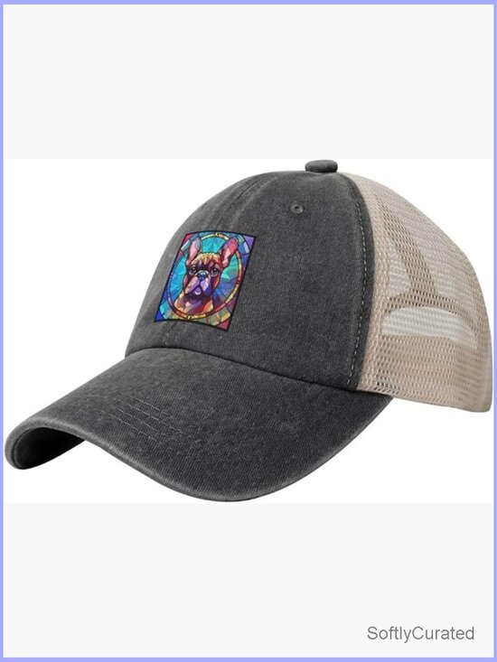 Stained Glass Dog Breed Trucker Cap Baseball Hat One Size main image 7